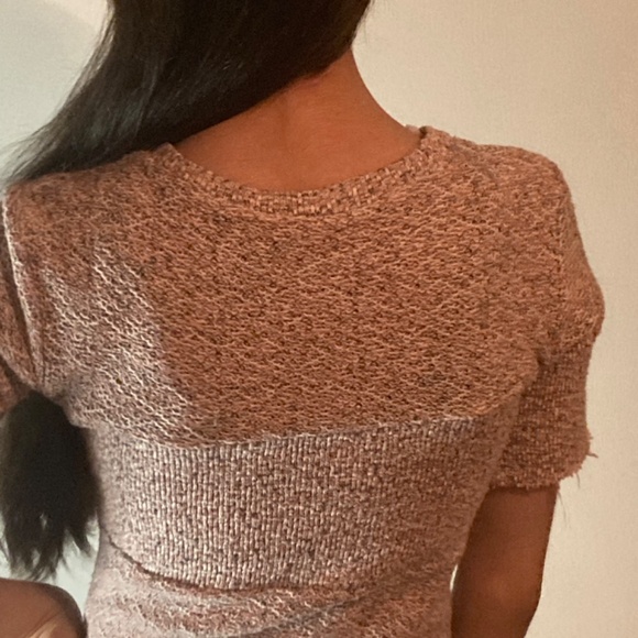 Girls Vintage Pink Black Tweed Dress Button 7/8 - Picture 7 of 11